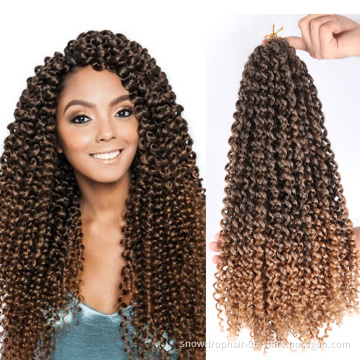Wholesale Synthetic Crochet Short  22Inches Water Wave 1B Braid Blonde Kinky Hair Passion Twist Ombre